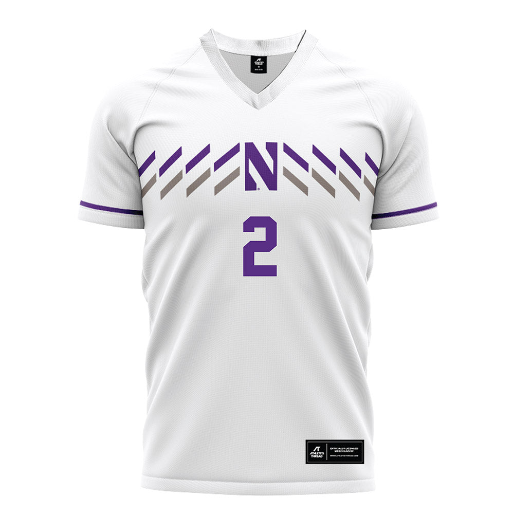 Northwestern - NCAA Women's Soccer : Liz Cardwell - White Soccer Jersey-0
