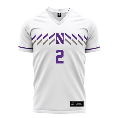 Northwestern - NCAA Women's Soccer : Liz Cardwell - White Soccer Jersey-0