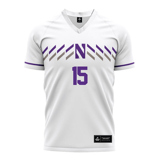 Northwestern - NCAA Men's Soccer : Doug Hainer - White Soccer Jersey-0
