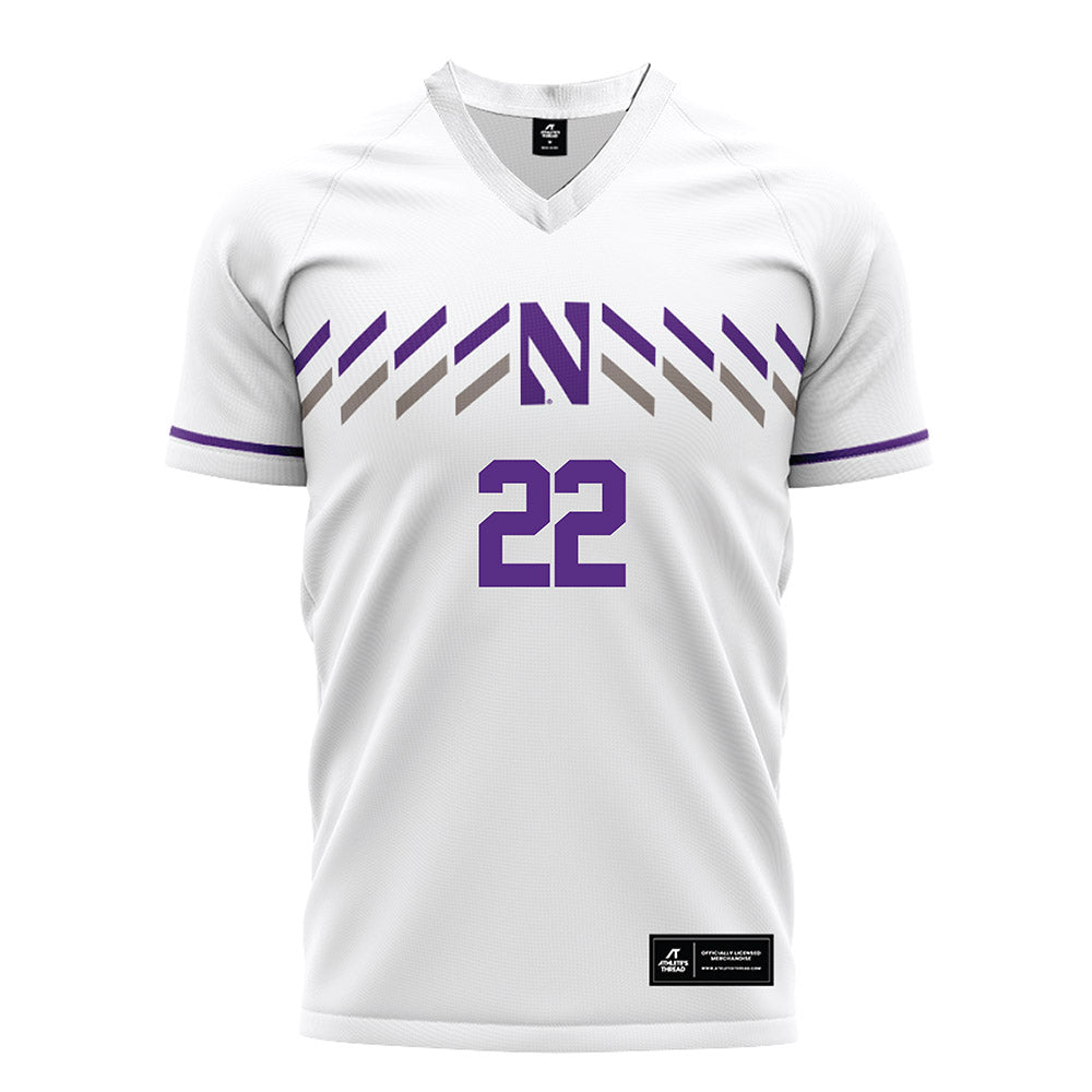 Northwestern - NCAA Women's Soccer : Olivia Elliott - White Soccer Jersey
