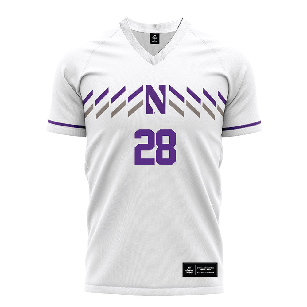 Northwestern - NCAA Men's Soccer : Tre Barrett III - White Soccer Jersey-0