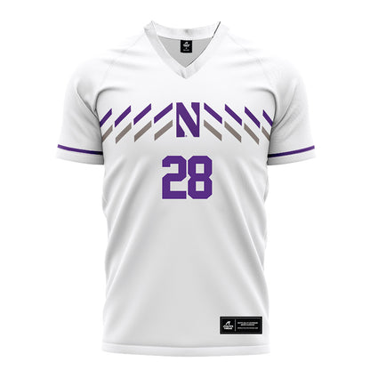 Northwestern - NCAA Men's Soccer : Tre Barrett III - White Soccer Jersey-0