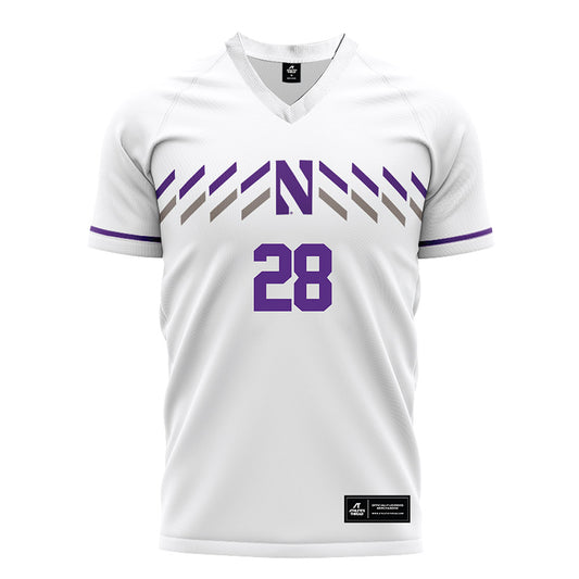 Northwestern - NCAA Men's Soccer : Tre Barrett III - White Soccer Jersey-0