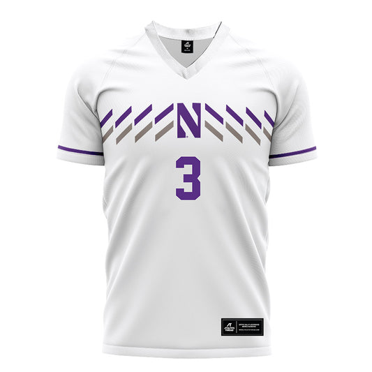 Northwestern - NCAA Women's Soccer : Maddie Finnerty - White Soccer Jersey-0