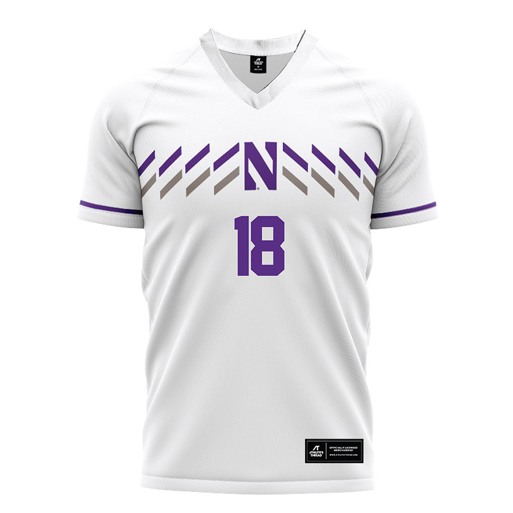 Northwestern - NCAA Women's Soccer : Holland Carey - White Soccer Jersey-0