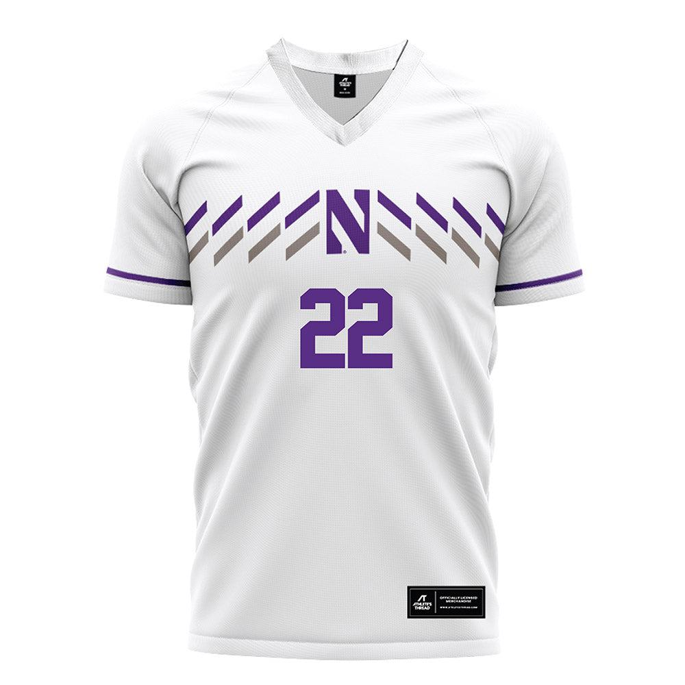 Northwestern - NCAA Men's Soccer : Aidan Oneill - White Soccer Jersey-0