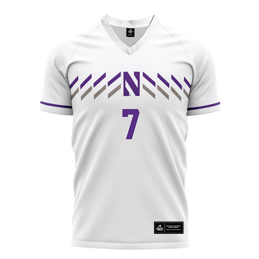 Northwestern - NCAA Women's Soccer : Mary Stroebel - White Soccer Jersey