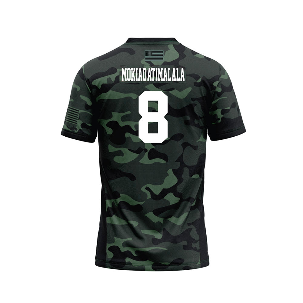 Hawaii - NCAA Football : Tamatoa Mokiao-Atimalala - Camo Football Jersey