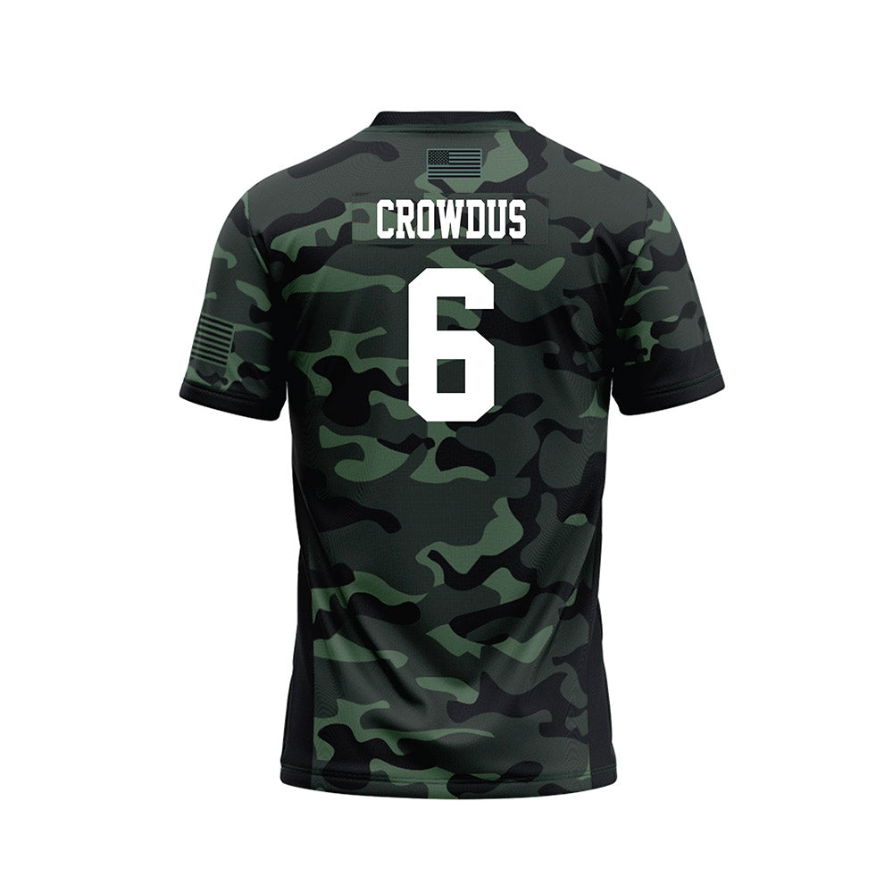 Hawaii - NCAA Football : Dekel Crowdus - Camo Football Jersey