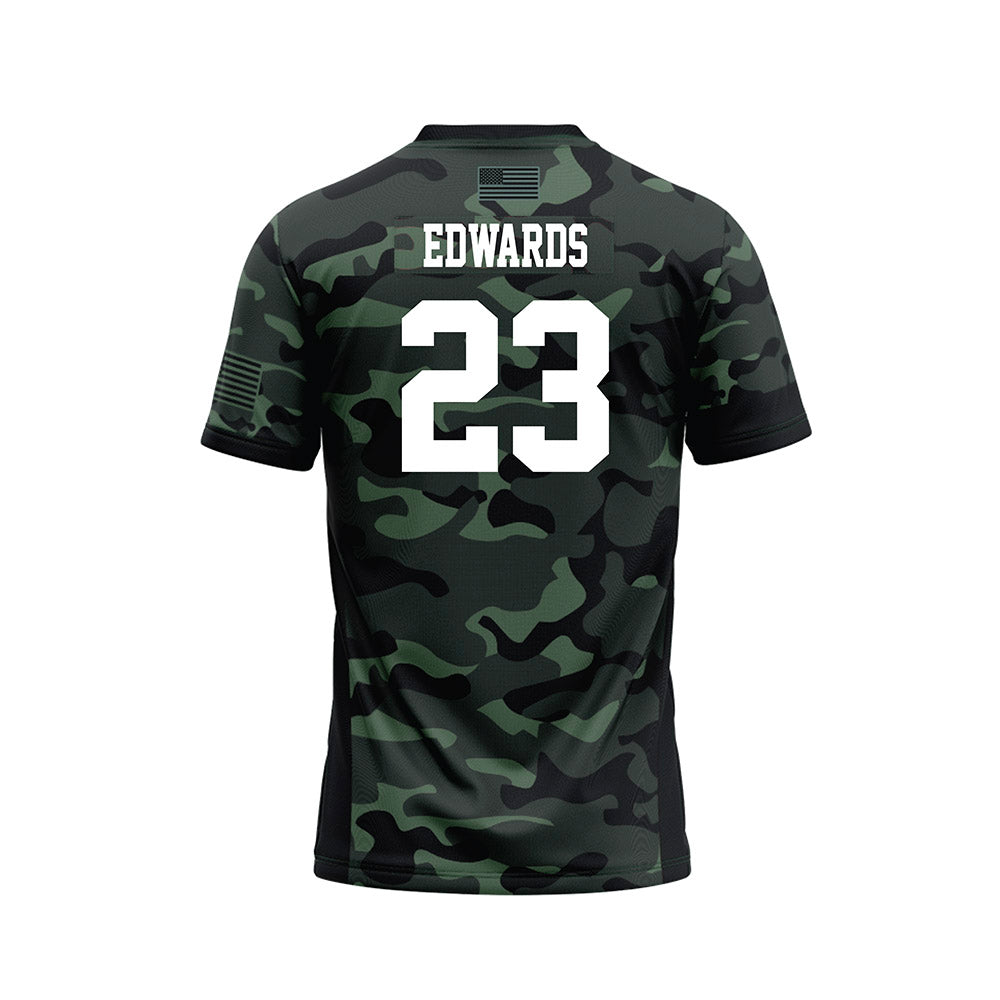 Hawaii - NCAA Football : Virdel Edwards - Camo Football Jersey-1