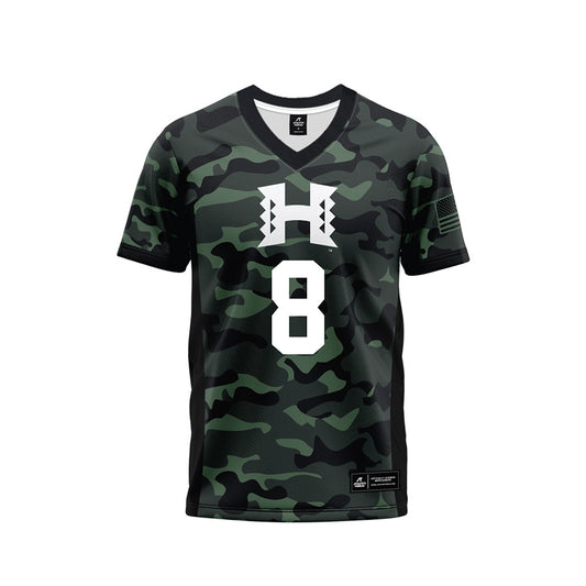 Hawaii - NCAA Football : Tamatoa Mokiao-Atimalala - Camo Football Jersey