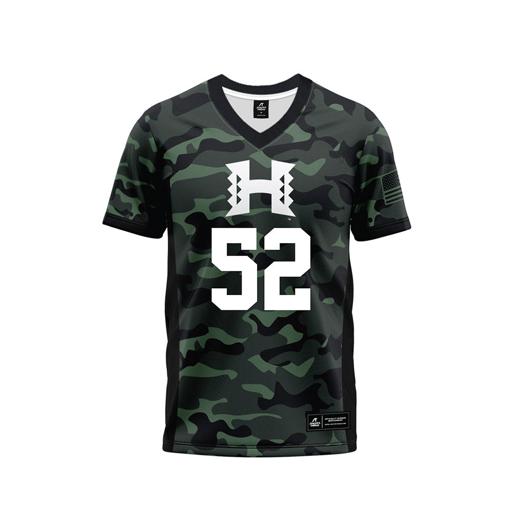 Hawaii - NCAA Football : Dean Briski - Camo Football Jersey-0