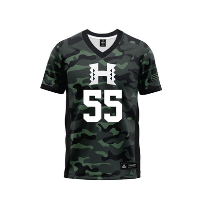 Hawaii - NCAA Football : Jay Tauala-Harris - Camo Football Jersey