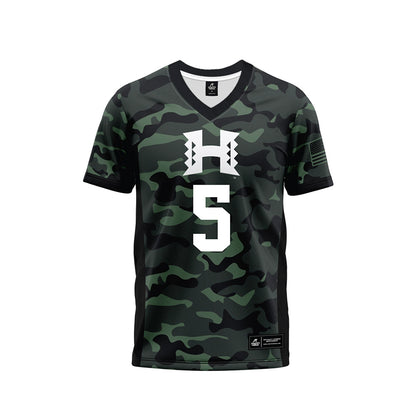 Hawaii - NCAA Football : Pofele Ashlock - Camo Football Jersey-0