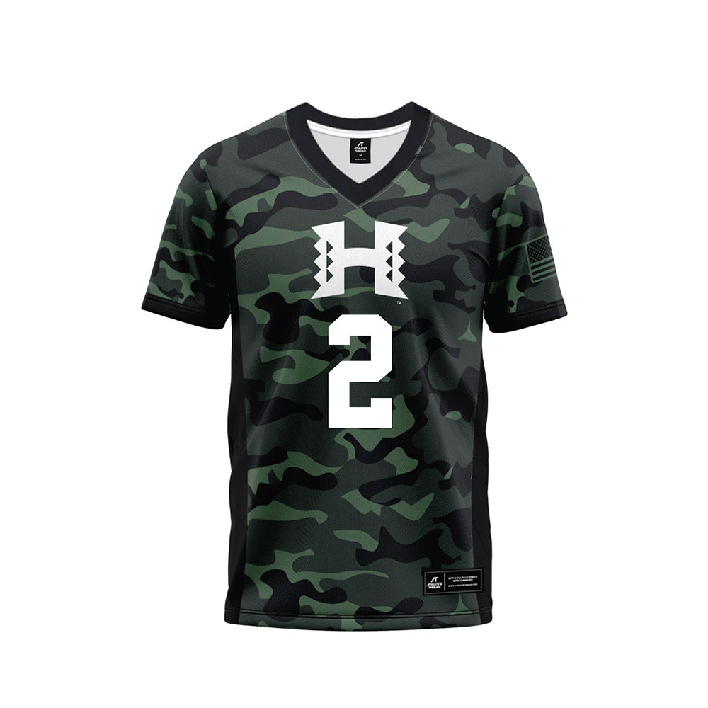 Hawaii - NCAA Football : Bronz Moore - Camo Football Jersey-0