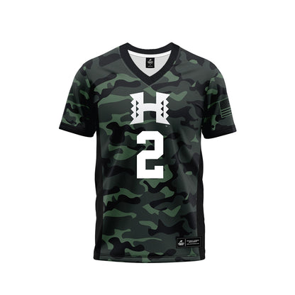 Hawaii - NCAA Football : Bronz Moore - Camo Football Jersey-0