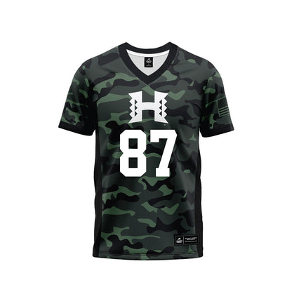 Hawaii - NCAA Football : Devon Tauaefa - Camo Football Jersey-0