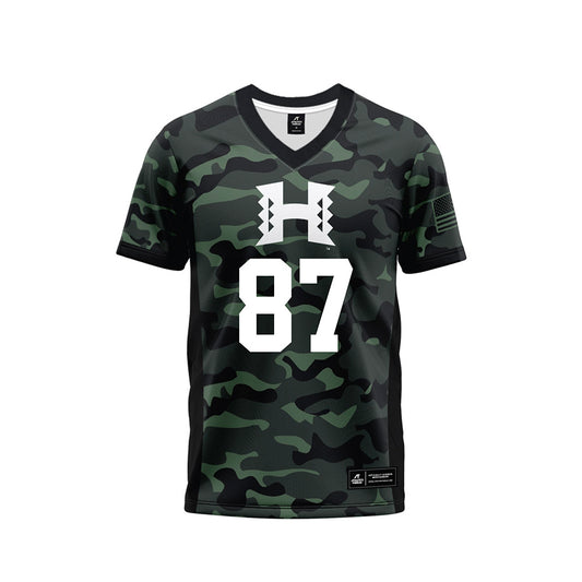 Hawaii - NCAA Football : Devon Tauaefa - Camo Football Jersey-0