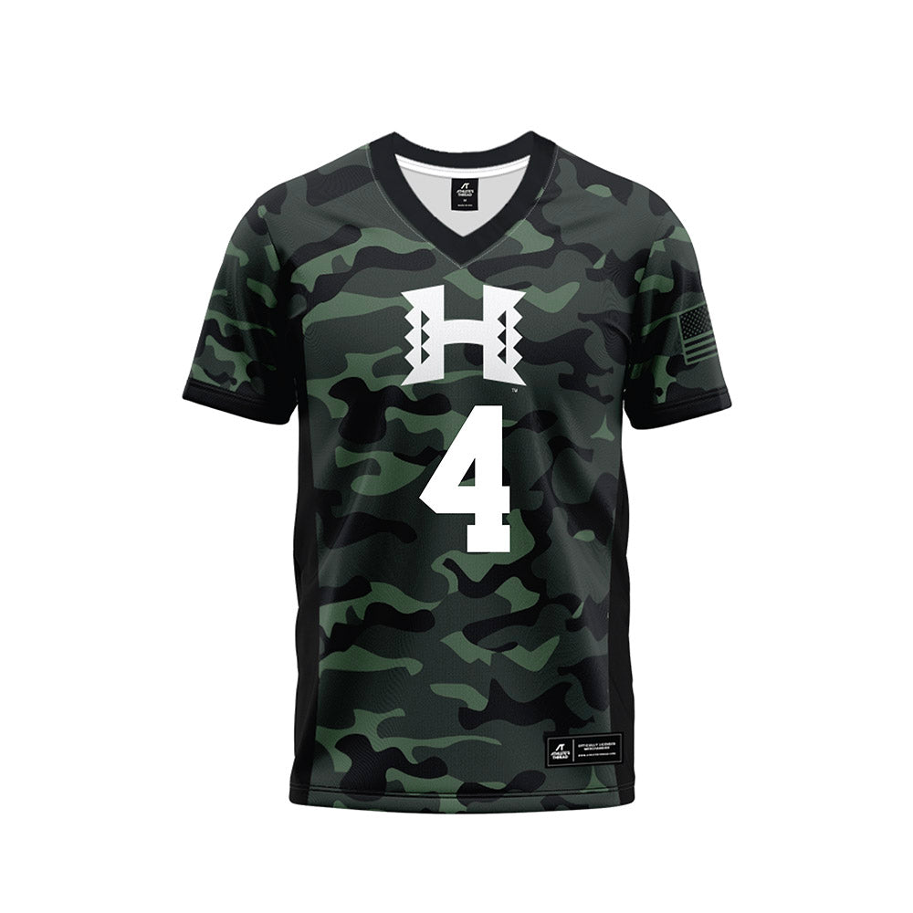 Hawaii - NCAA Football : Elijah Palmer - Camo Football Jersey-0