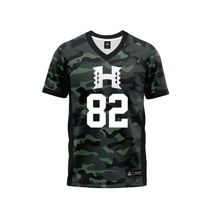 Hawaii - NCAA Football : Liatama Uiliata - Camo Football Jersey