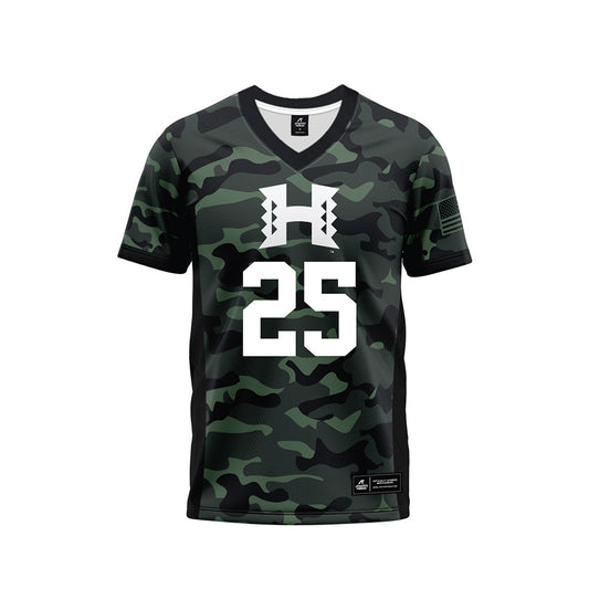 Hawaii - NCAA Football : Matagi Thompson - Camo Football Jersey-0