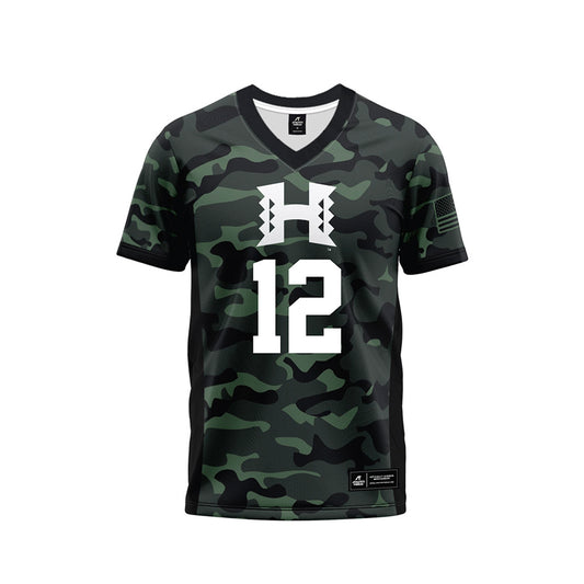Hawaii - NCAA Football : Micah Alejado - Camo Football Jersey-0