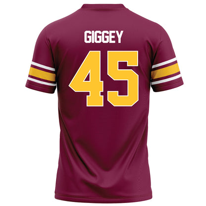 Arizona State - NCAA Football : James Giggey - Maroon Football Jersey