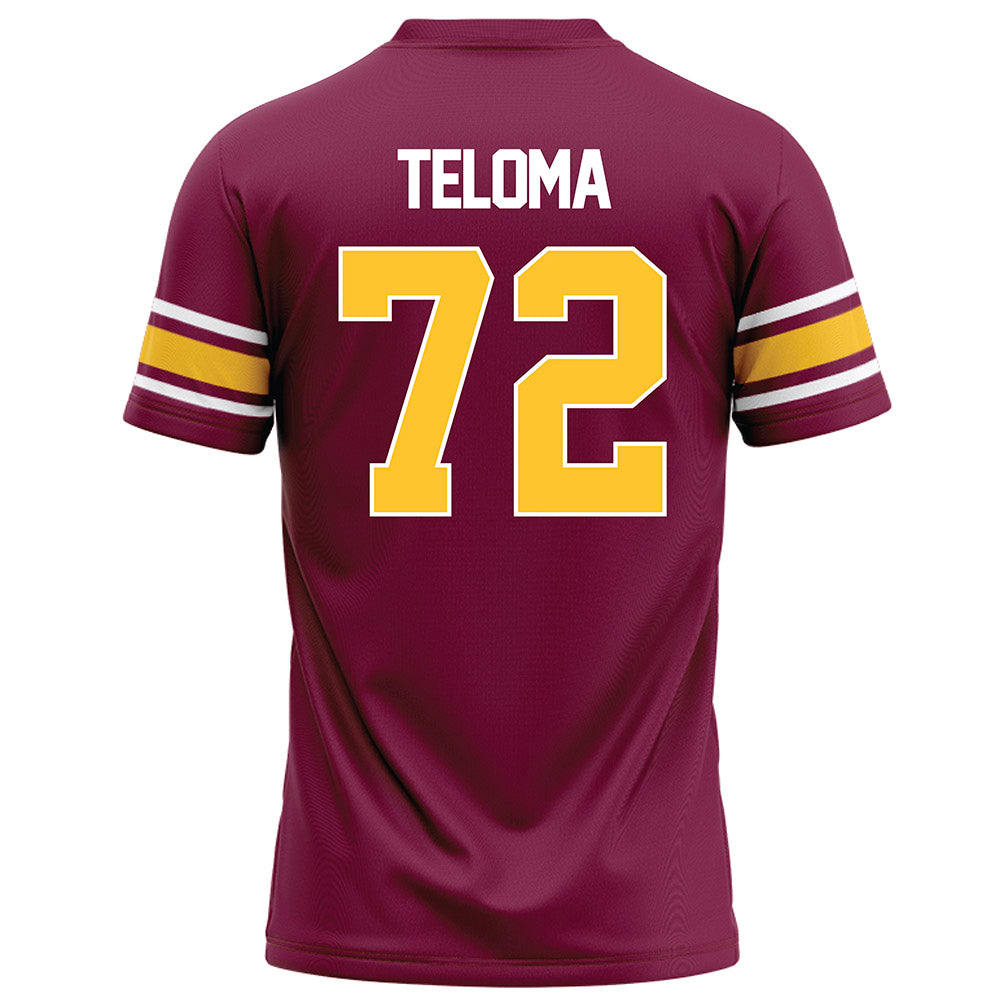 Arizona State - NCAA Football : Doughless Teloma - Maroon Football Jersey-1