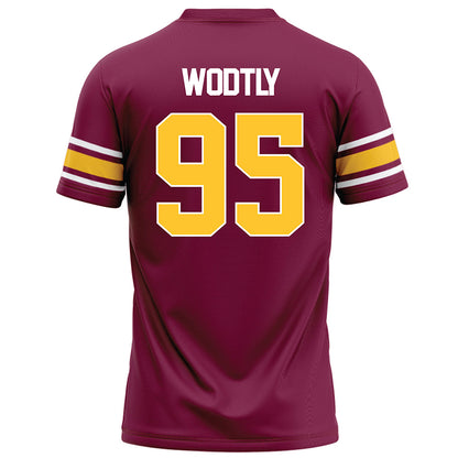Arizona State - NCAA Football : Justin Wodtly - Maroon Football Jersey