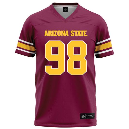 Arizona State - NCAA Football : Jacob Rich Kongaika - Maroon Football Jersey