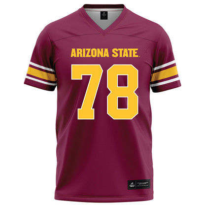 Arizona State - NCAA Football : Colby Garvin - Maroon Football Jersey