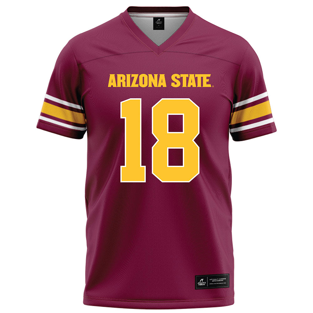 Arizona State - NCAA Football : Martell Hughes - Maroon Football Jersey