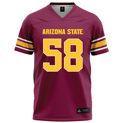 Arizona State - NCAA Football : Maxwell Lheanachor - Maroon Football Jersey-0