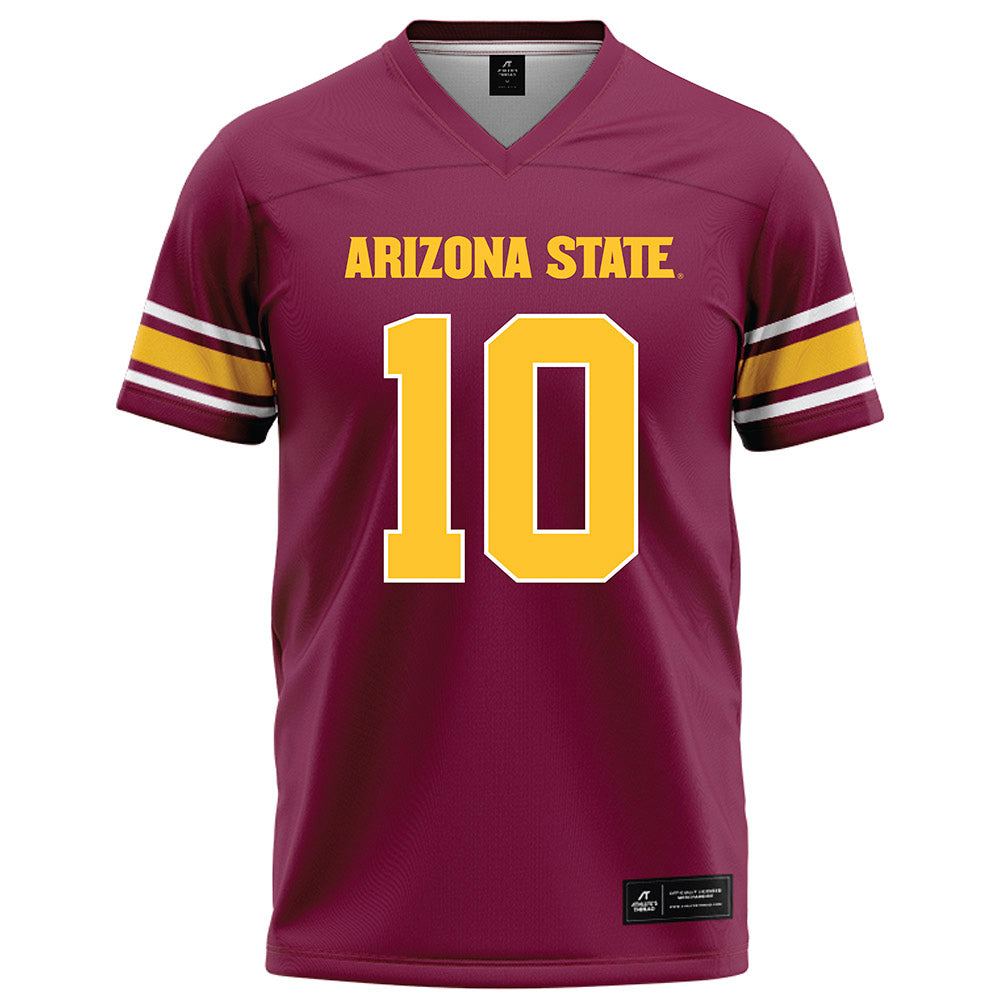 Arizona State - NCAA Football : Sam Leavitt - Maroon Football Jersey