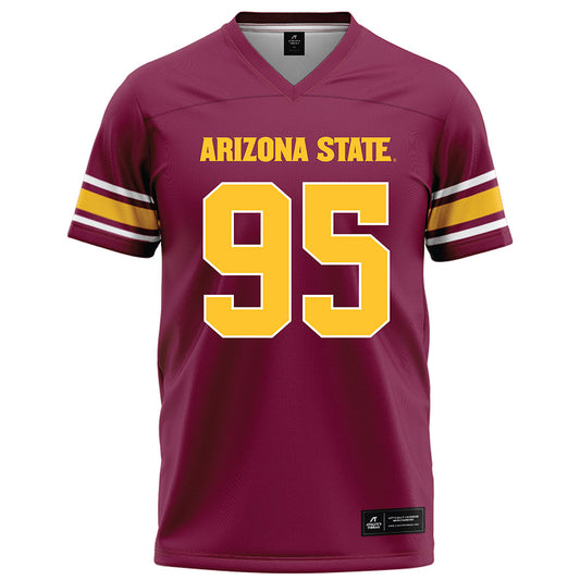 Arizona State - NCAA Football : Justin Wodtly - Maroon Football Jersey