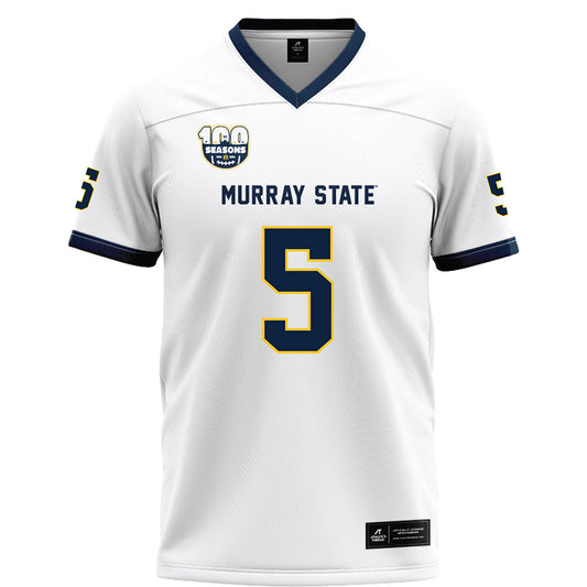 Murray State - NCAA Football : James Camden - 100th Year White Football Jersey