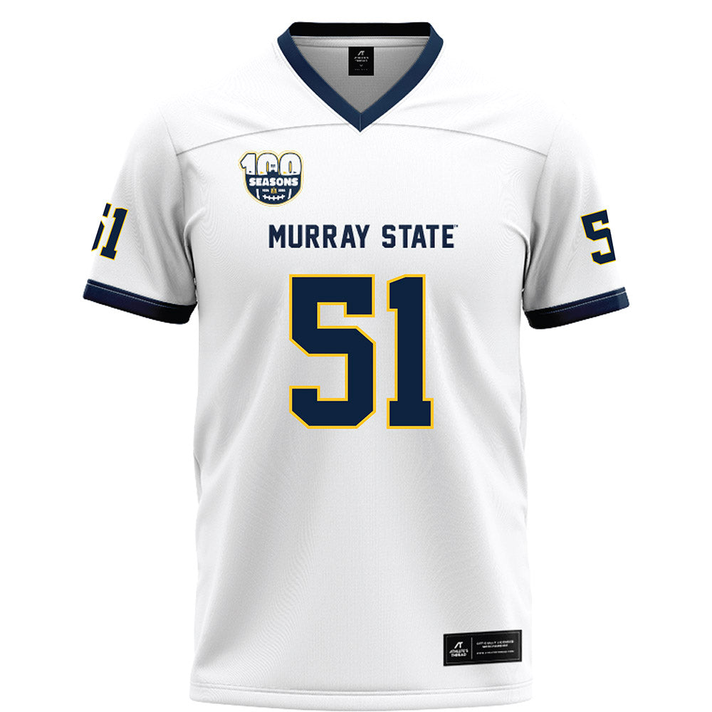 Murray State - NCAA Football : zaccheous grady - White Football Jersey-0
