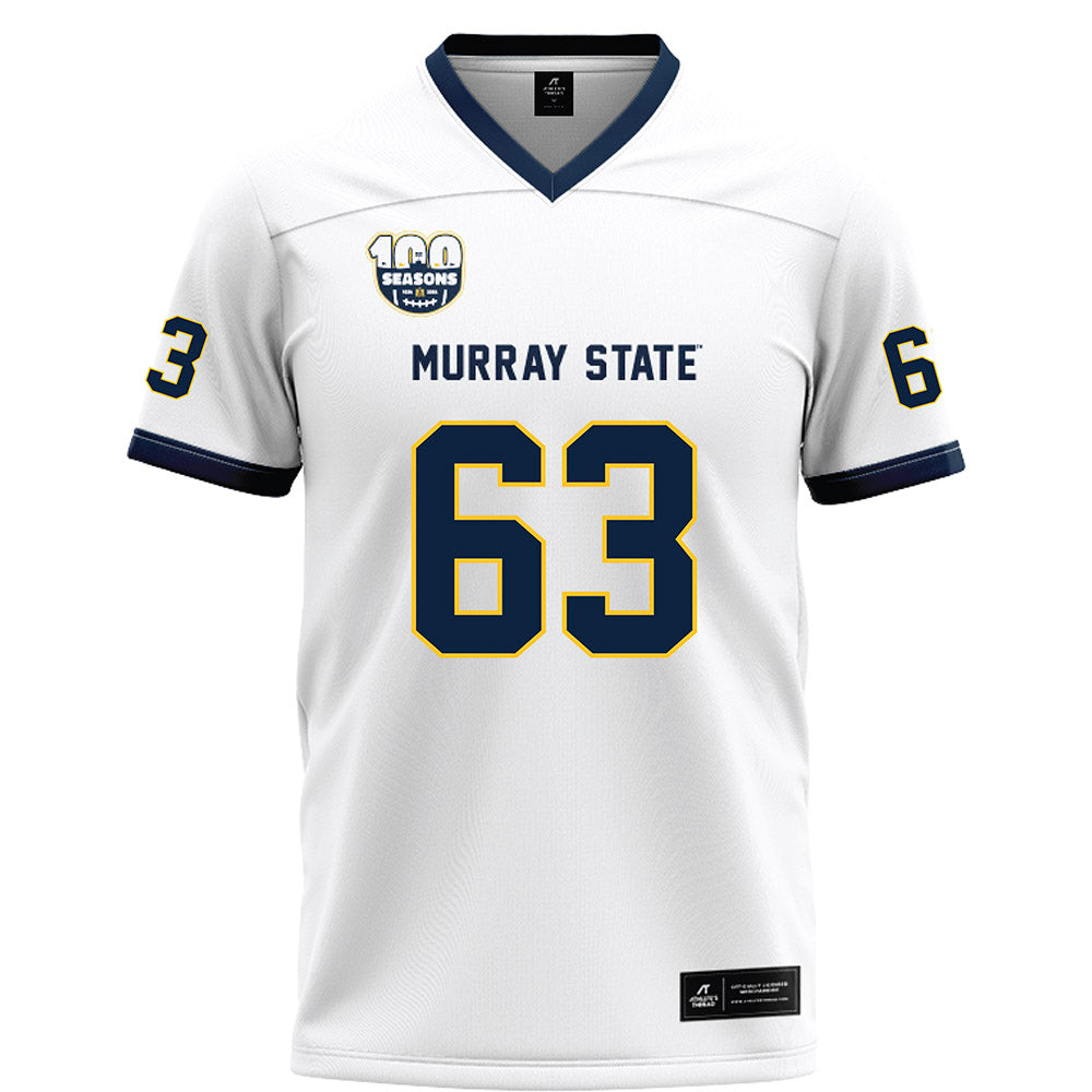 Murray State - NCAA Football : Jacob Darby - White Football Jersey-0