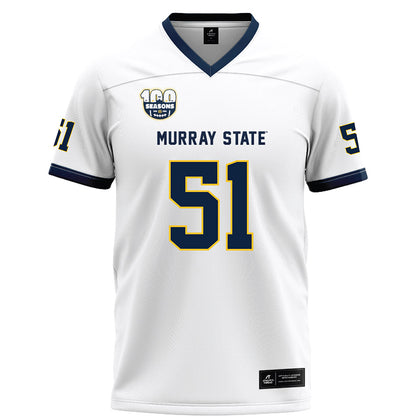 Murray State - NCAA Football : Jackson Oxley - 100th Year White Football Jersey