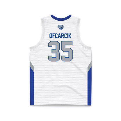 CNU - NCAA Men's Basketball : Jason Ofcarcik - White Basketball Jersey-1