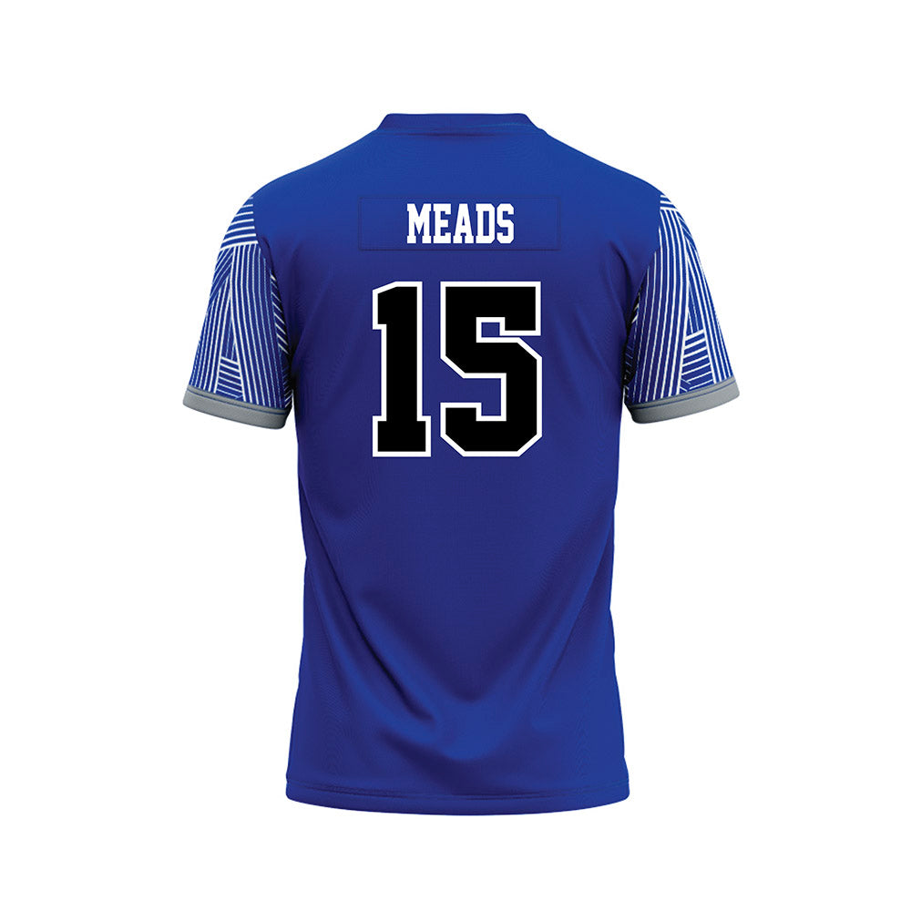 CNU - NCAA Football : Cooper Meads - Blue Football Jersey-1