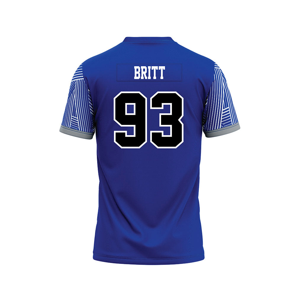 CNU - NCAA Football : Jaylen Britt - Blue Football Jersey-1