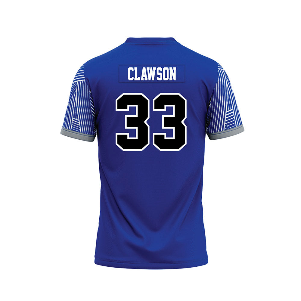 CNU - NCAA Football : Charlie Clawson - Blue Football Jersey-1