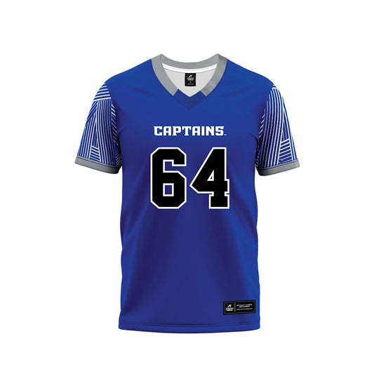 CNU - NCAA Football : Easton Bowman - Blue Football Jersey-0