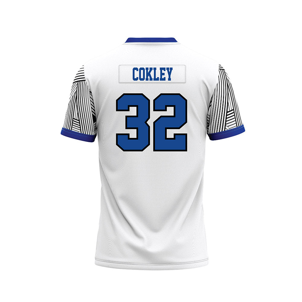 CNU - NCAA Football : Jordan Cokley - White Football Jersey-1
