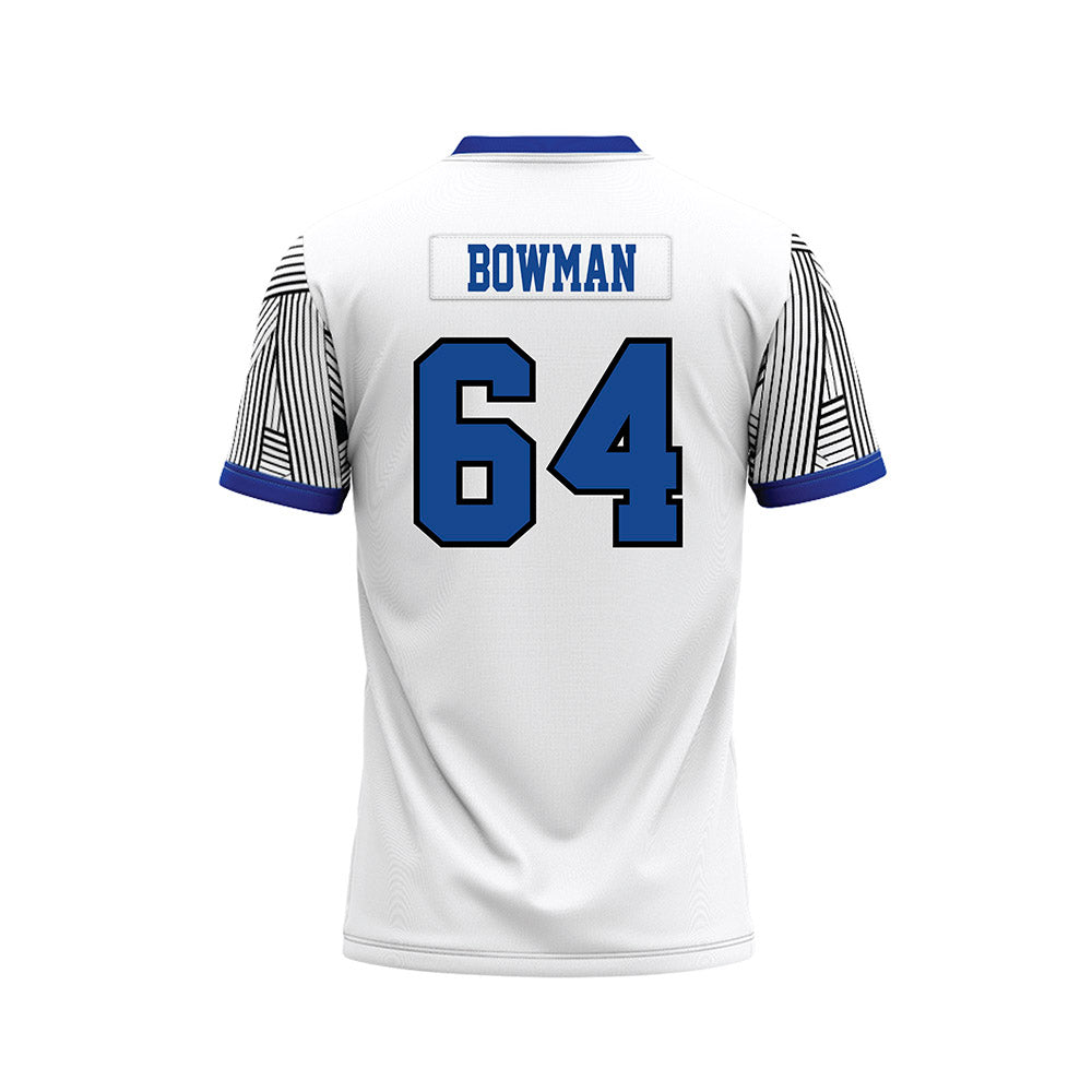 CNU - NCAA Football : Easton Bowman - White Football Jersey-1