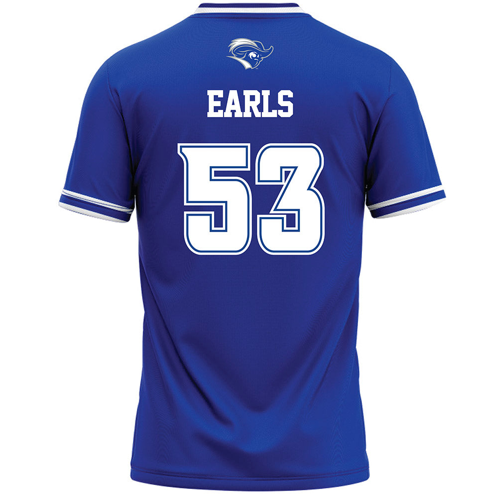 CNU - NCAA Men's Lacrosse : James Earls - Blue Lacrosse Jersey -1