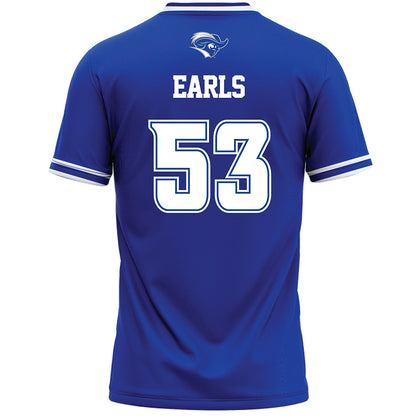 CNU - NCAA Men's Lacrosse : James Earls - Blue Lacrosse Jersey -1