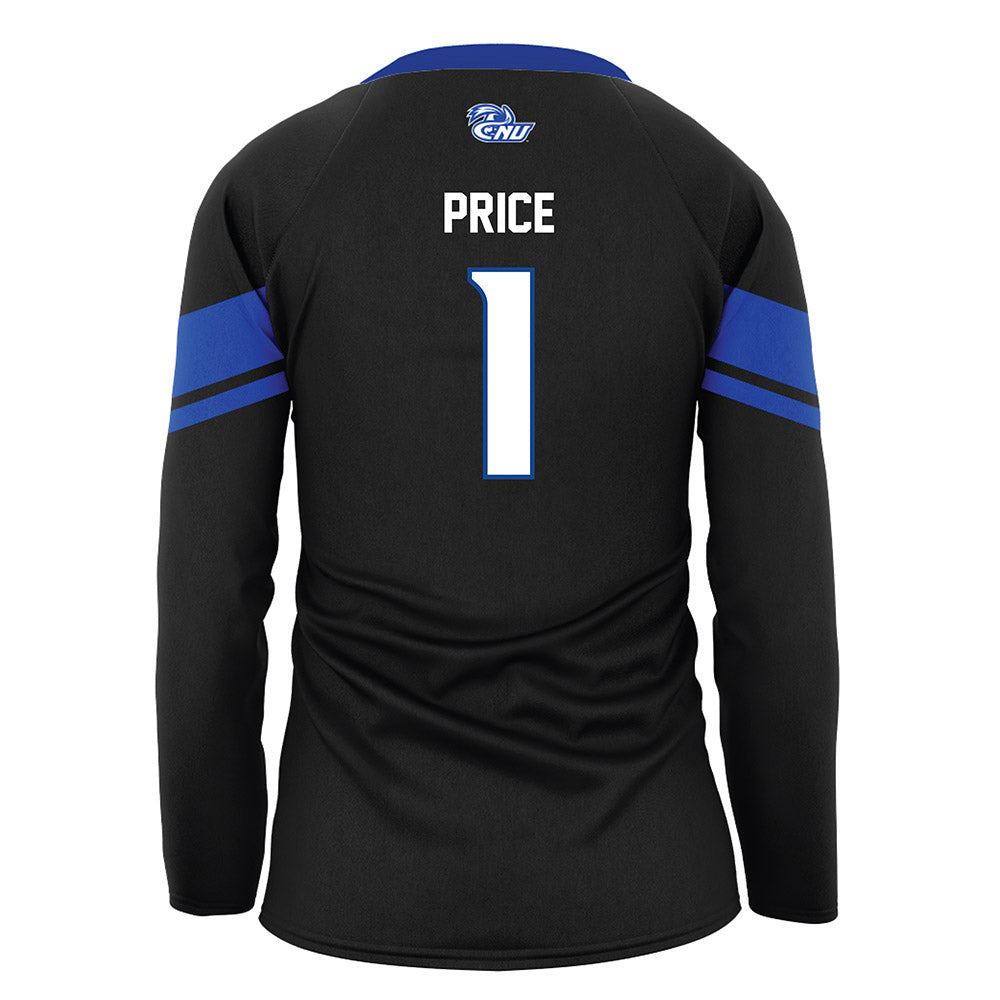 CNU - NCAA Women's Volleyball : Kensie Price - Black Volleyball Jersey-1