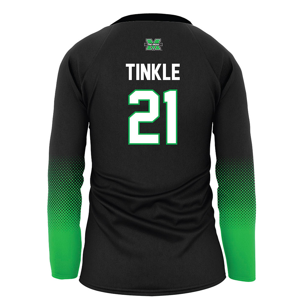 Marshall - NCAA Women's Volleyball : Regan Tinkle - Black Volleyball Jersey